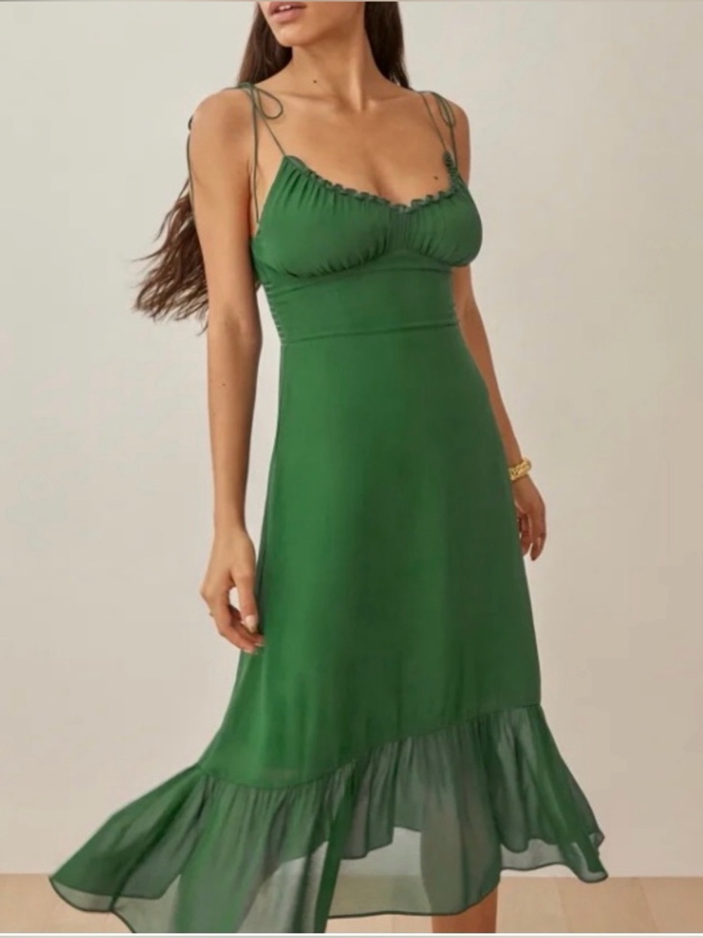 Reformation Embry Midi Dress in Green - 6